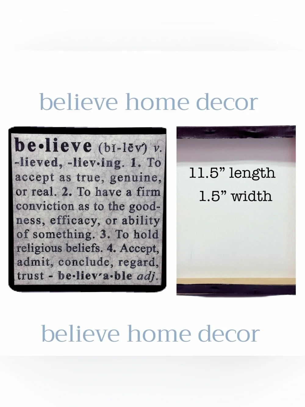 NWT BELIEVE HOME ACCENT FALL DECOR GRAY & BLACK ACTUAL PHOTOS TAKEN & USED